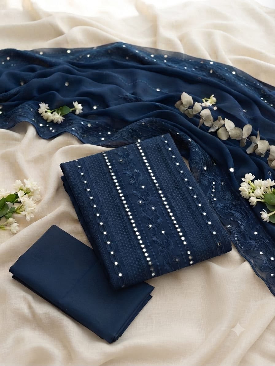 Premium Embroidered 3 Piece